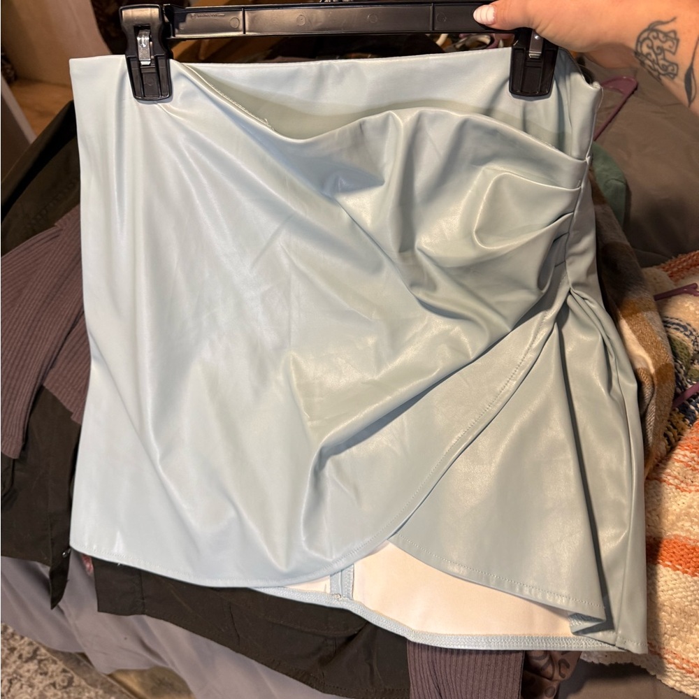 FP Movement by Free People Light Blue Mini Skirt
